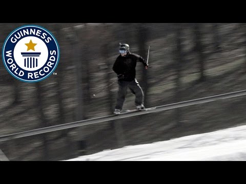 Longest rail grind on skis - Guinness World Records