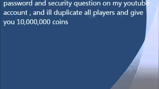 Fifa14 Player duplication and coin glitch