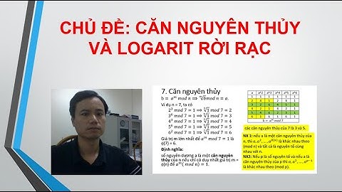 Căn Nguyên thủy và logarit rời rạc