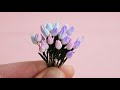 Miniature tulips made of polymer clay. Tutorial. DIY. Миниатюрные тюльпаны из полимерной глины.