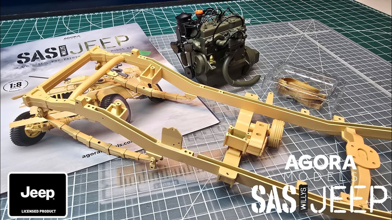 Agora Models Build the 1:8 Scale SAS Willys Jeep - Pack 2 - YouTube