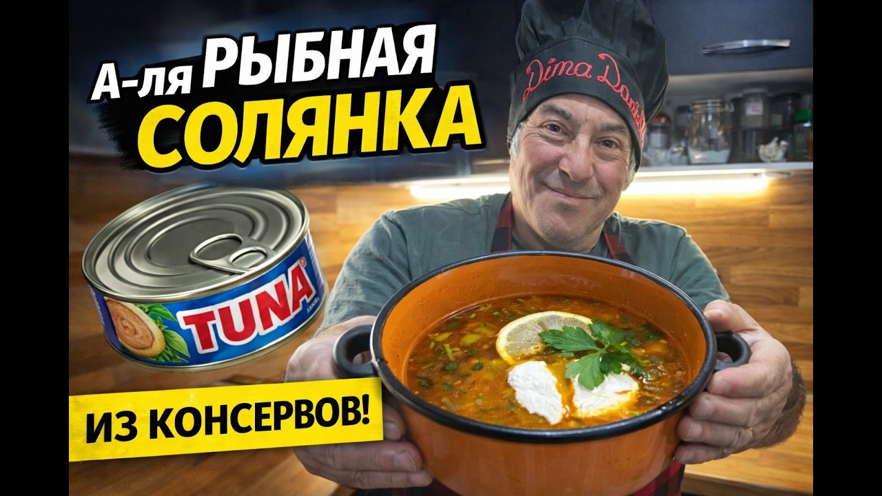 Так суп из тунца вы ещё не готовили! А-ля рыбная солянка