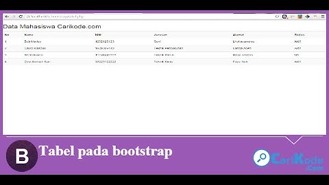 Tutorial Cara Membuat Tabel dengan Bootsrap