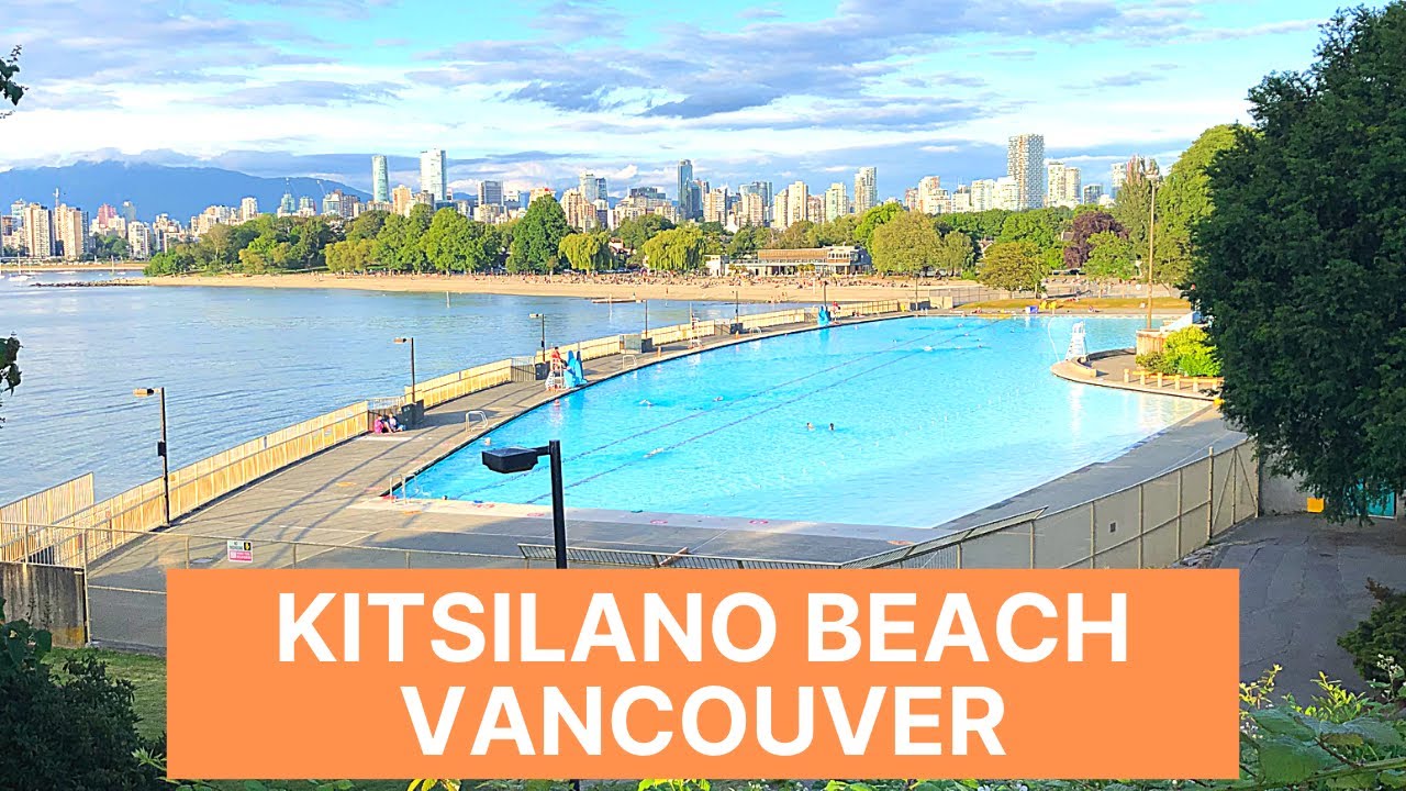 【4K】KITSILANO (KITS) BEACH VANCOUVER Walk from Kits Pool to the