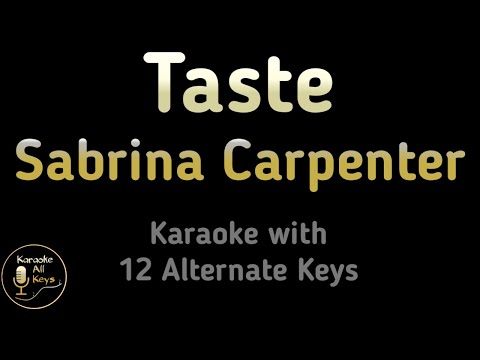 Video thumbnail for Sabrina Carpenter - Taste Karaoke Instrumental Lower Higher Male &
