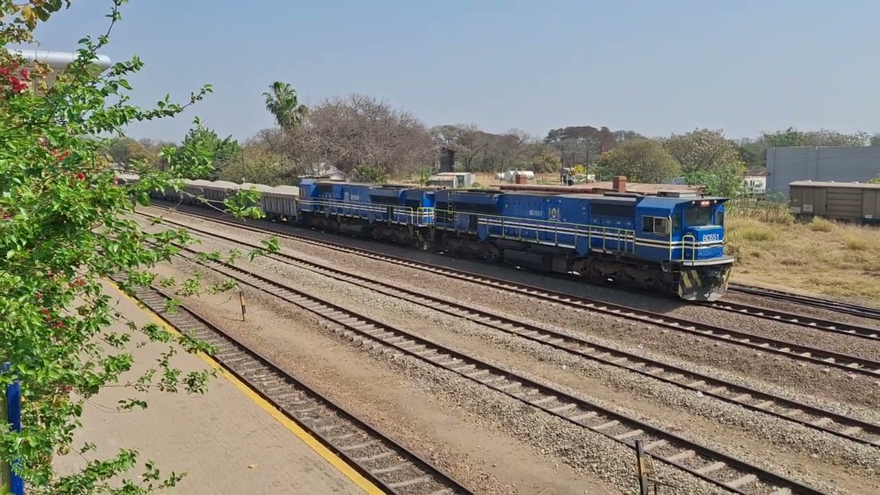 Progress GT42AC Locomotives Hauling Clinker Train In Botswana-Part 1