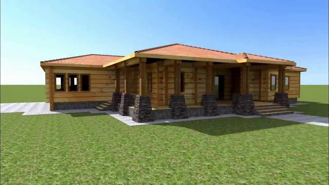 Проекты домов одноэтажных из лафета бесплатно