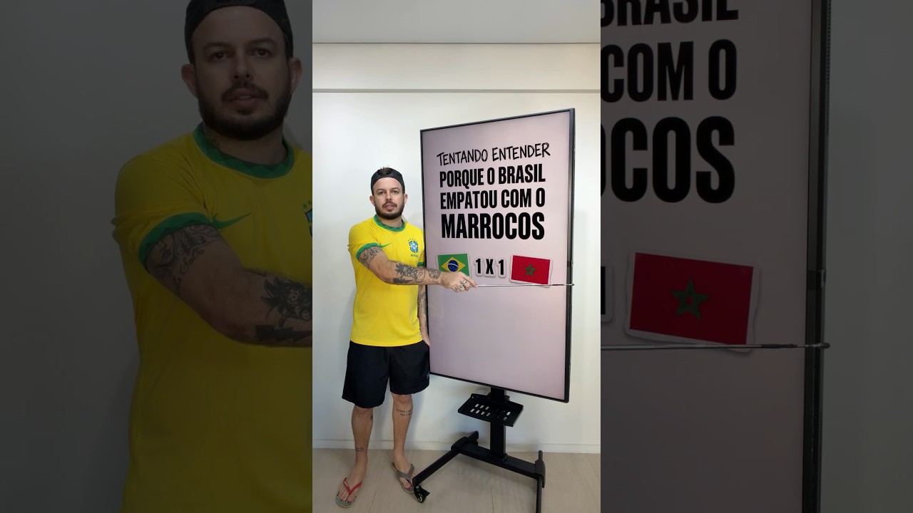 Tentando entender o empate do Brasil com o Marrocos na copa 👀🇧🇷