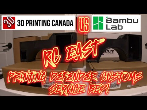 @3DPrintingCanada ASA versus bambulab ASA printing the @defendercustoms new service bed !