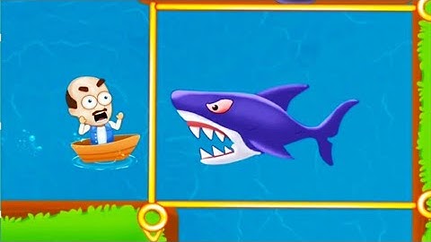 Save Daddy 🦈 Gameplay Android, iOS Crazy 🚣 (Level 11-13) Save Daddy Pull The Pin