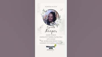 Oyonita Hooper | Funeral Service Announcement #obituariessvg #svg #stvincentandthegrenadines