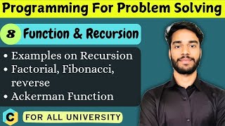 6.8 | Practice Question on Recursion | Ackerman function in c | Function & Recursion | C language