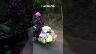 Cambodia, Siem Reap, Motocycles transport