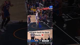 Anthony Davis Gets 2 Huge Blocks Back To Back