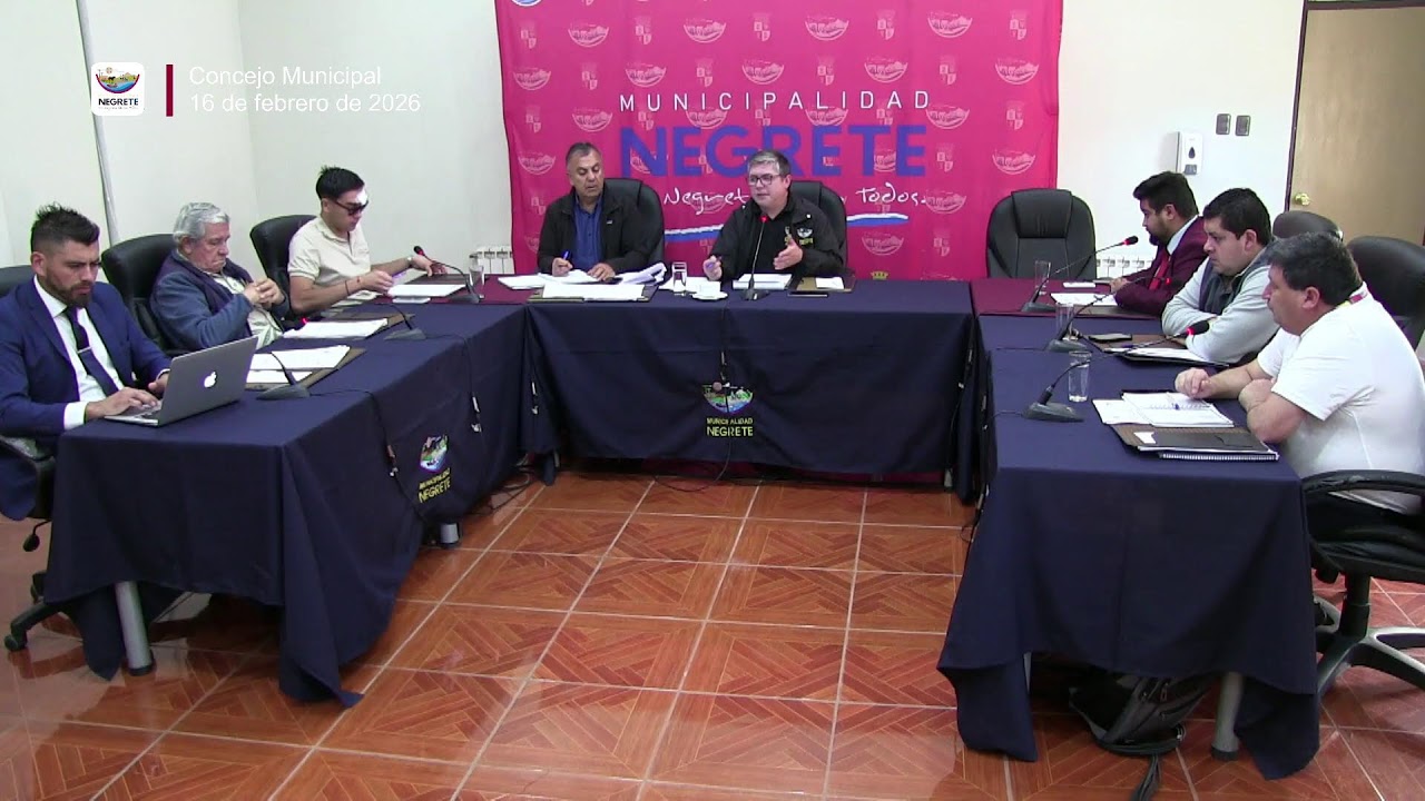 Transmisión Concejo Municipal Negrete - 16 de febrero de 2026
