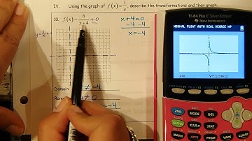 Algebra 2, 5th 6 weeks, Rational Functions graphing #10