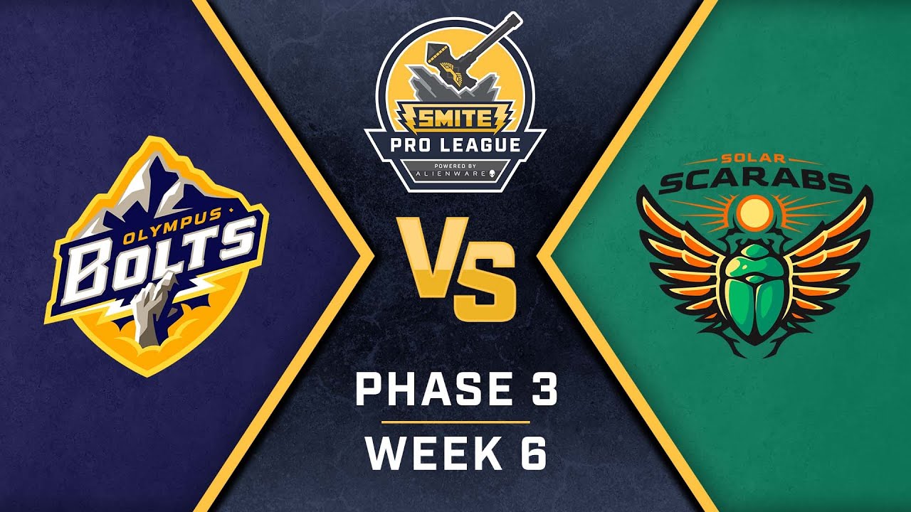 SMITE Pro League: Phase 3 Week 6 Olympus Bolts vs Solar Scarabs