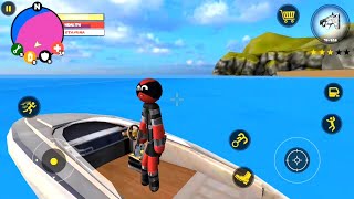 Stickman speed boat drive crime city girl | Stickman rope hero new game | Gaming section screenshot 4