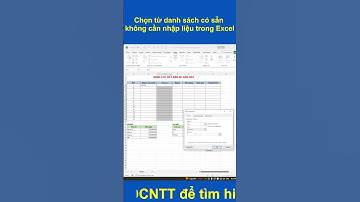 Cách chọn dữ liệu từ danh sách có sẵn (không cần nhập liệu) trong Excel#Short #shortvideo #exceltips