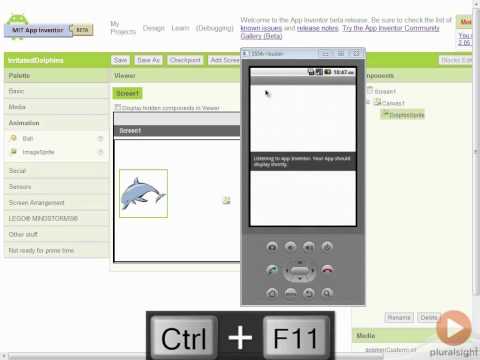 Make Android dolphins flip with App Inventor