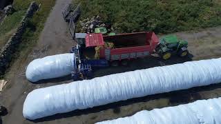 Bagging of wheat GPS in Norway with EURO BAGGING EB 310 LG silage bagger