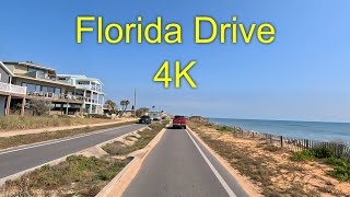 4K | Florida A1A | Daytona Beach to Jacksonville Beach | Full Drive