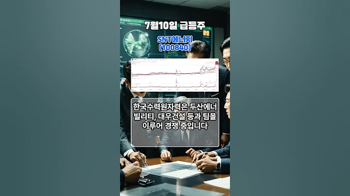 [07월 10일 급등주식] SNT에너지(100840) #SNT에너지 #체코원전수주 #팀코리아