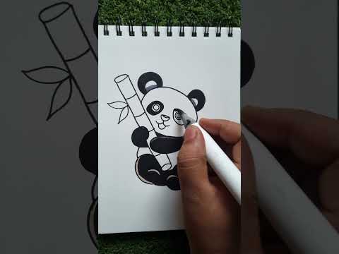 Cutest panda drawing #art #viral #shorts #drawing