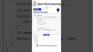 What Will be output #corejava #interviewquestions #programming #java4quicklearning