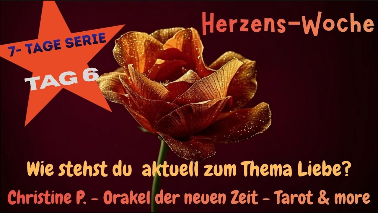 🐞 7-Tages-Serie: Herzens-Woche: Tag 6: wie stehst du aktuell, zum Thema Liebe?