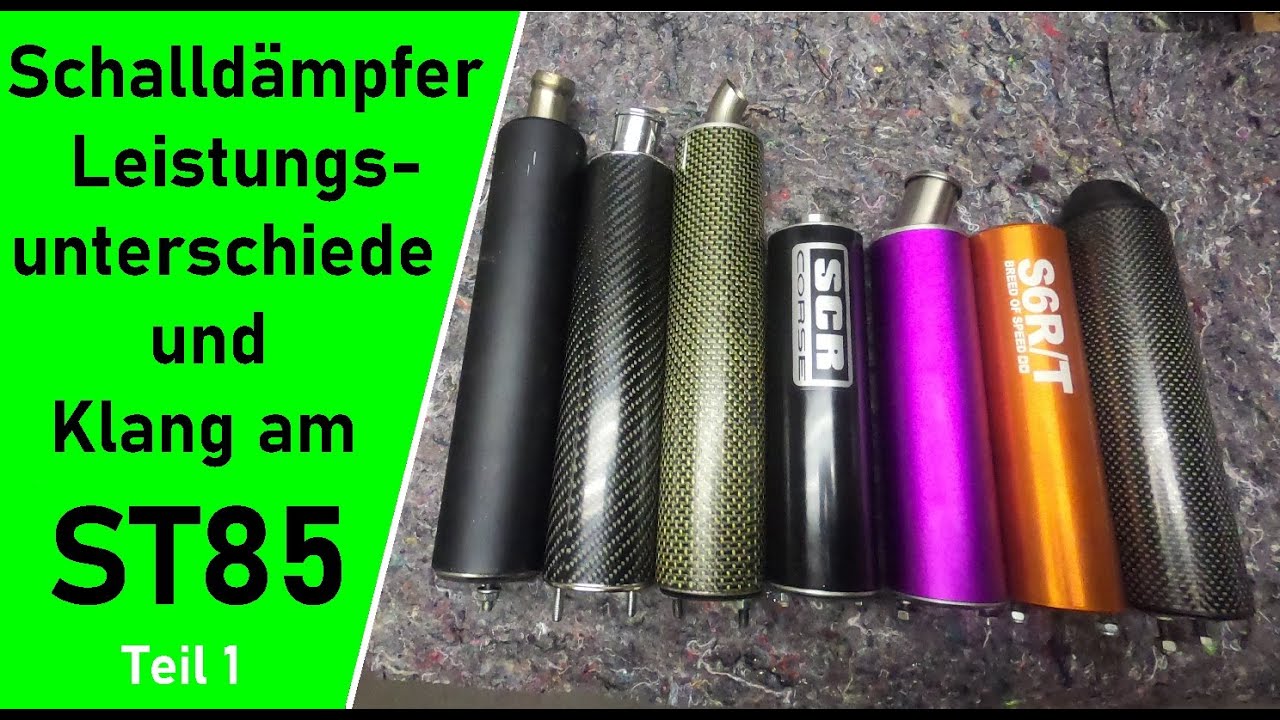 Simson Tuning | Schalldämpfer Zt Tuning Carbon JWsport ST85 Kevlar SCR corse Vergleich CO2radtechnik