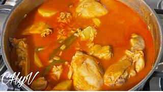 Pollo con Arroz en Chile Rojo