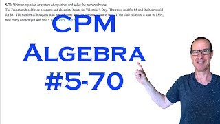 Celebrity CPM Algebra Chapter 5 Problem 70 Profile