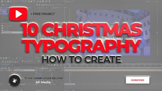 How to create 10 Christmas Typography + FREE Project | Tutorial