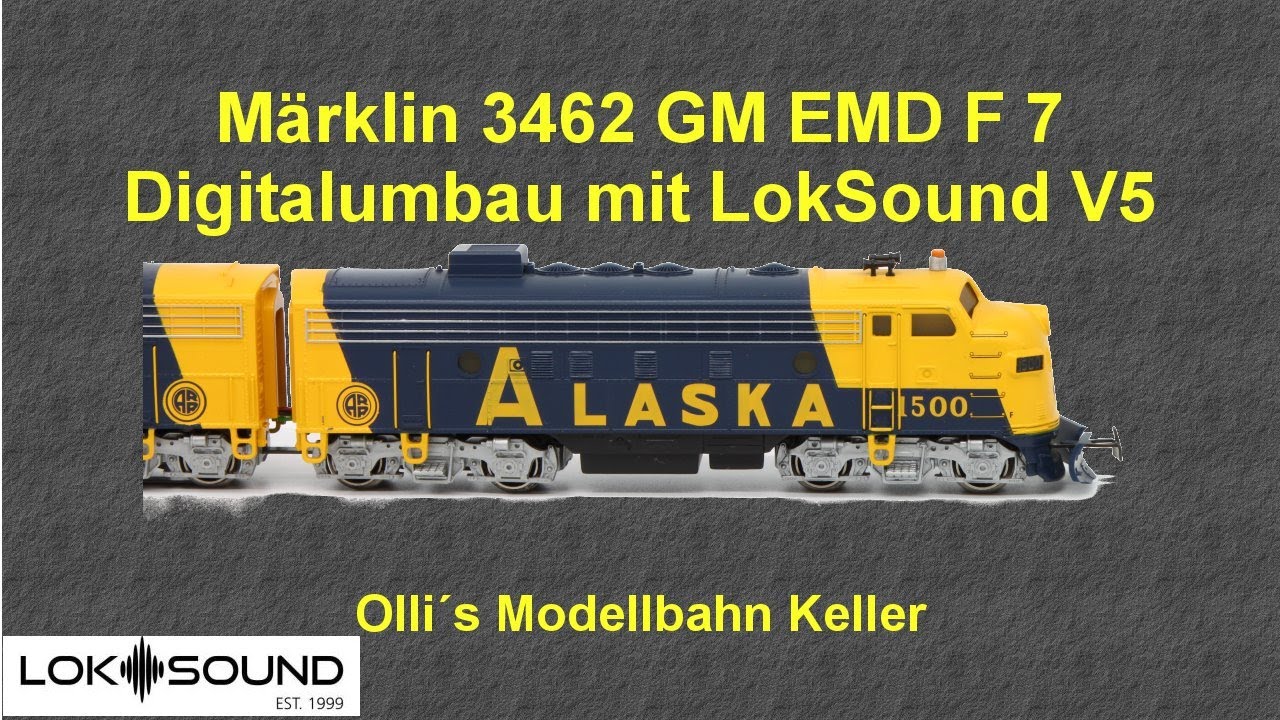 Locomotive Märklin 37628 EMD F7 Kansas City Southern – Échelle H0, Digital MFX + Son, Neuve