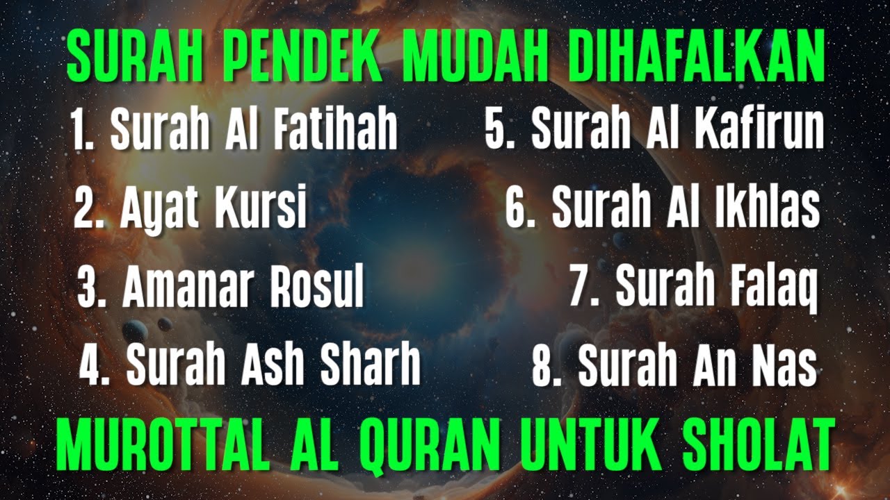 MUROTTAL MERDU Pagi Hari AL FATIHAH, AYAT KURSI, AL KAFIRUN, AL IKHLAS, AL FALAQ, AN NAS