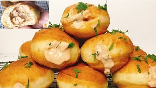 Mayo Chicken Stuffed Donuts - Chicken Stuffed Donuts Recipe 1St Time On Youtubes - Food Velocity