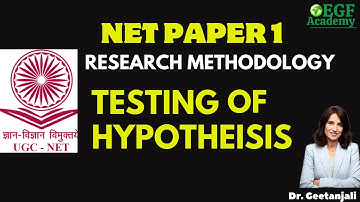 Hypothesis Testing in English l UGC NET Paper 1 l Research Aptitude l NET JRF l statistics