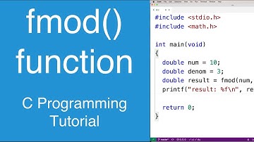 fmod() function | C Programming Tutorial