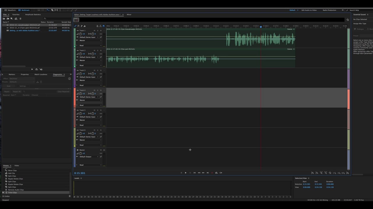 How to Set Podcast Target Volume Level in Adobe Audition 2017 - YouTube