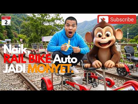 MACAM MONYET NAIK RAIL BIKE DI GANGCHON SEOUL - DAY 2