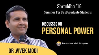Personal Power  Lecture by Dr Vivek Modi at Ramakrishna Math, Mangalore