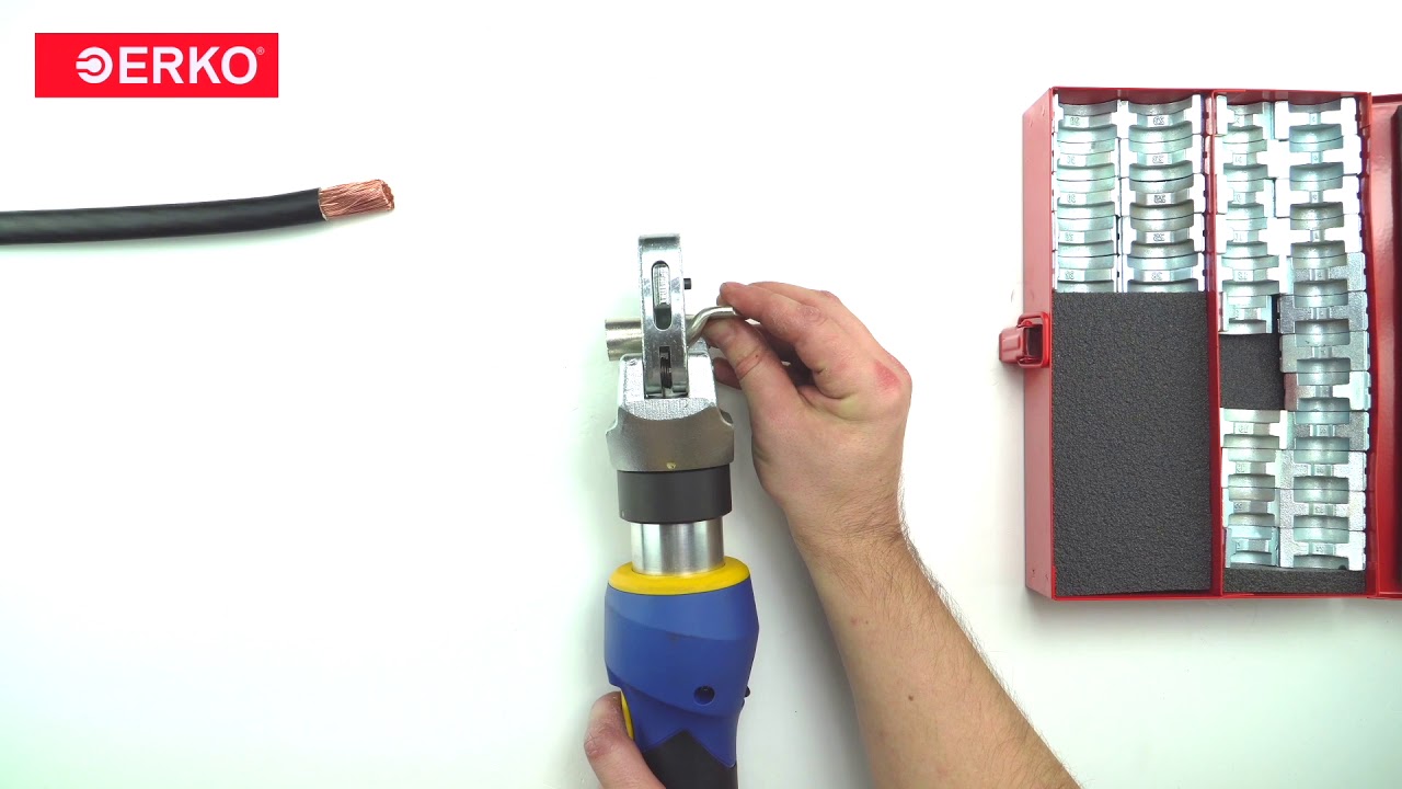 #9 | ERKO | Crimping tubular cable lugs | EPZC 300 Battery powered hydraulic press