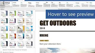 Apply a theme in Microsoft Word