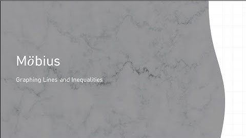 Graphing Lines and Inequalities in Mobius
