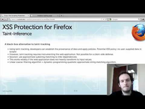 Cross-Site Scripting Protection for Firefox [Mozilla Intern Presentation 2011]