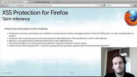 Cross-Site Scripting Protection for Firefox [Mozilla Intern Presentation 2011]