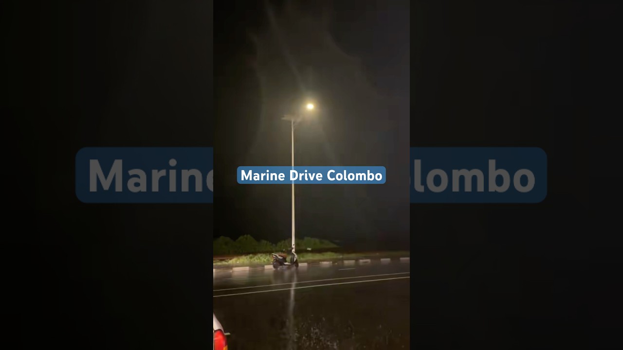 Rain in Colombo at Marine Drive