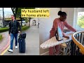زوجي رحل أنا وحدي في المنزل