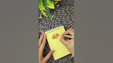 Writing my subscribers name part-4 #diy #calligraphy #subscribe #ytshorts #trending #wakawaka